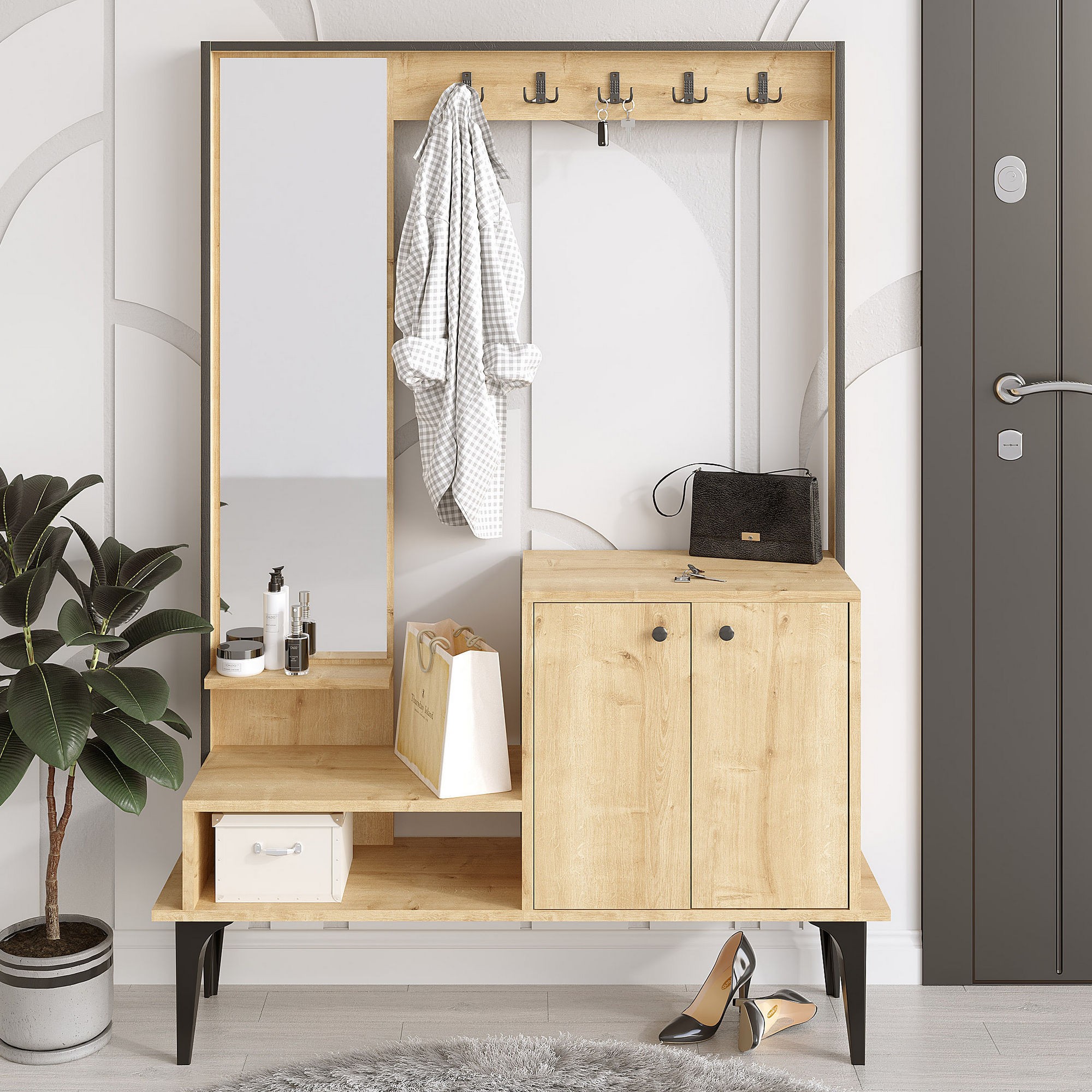 Oferte la Cuier Culoare Stejar 114 X 170 X 35 Andy