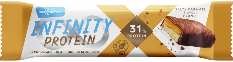 Oferte la Baton proteic Infinity 31% proteina, cu caramel sarat, 55g Max Sport