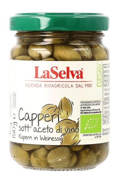 Oferte la Capere bio in otet din vin, 150g LaSelva