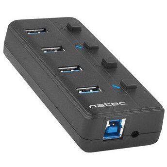 Oferte la Hub USB USB 3.0 Intrerupator 4x  USB 2.0 Negru