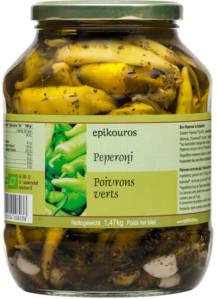 Oferte la Ardei bio in ulei cu mirodenii, 1.47kg Epikouros
