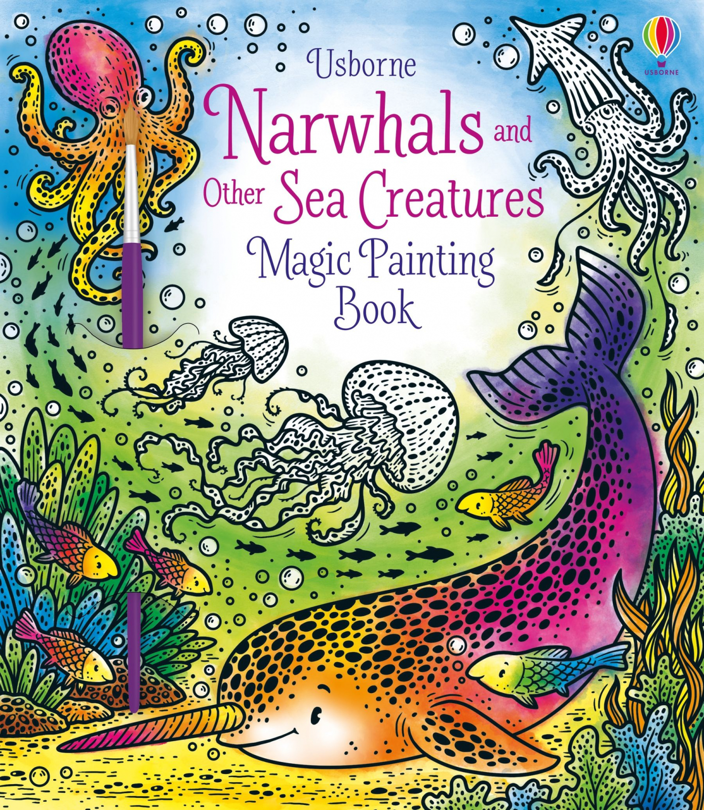 Oferte la Narwhals and Other Sea Creatures Magic Painting Book Usborne