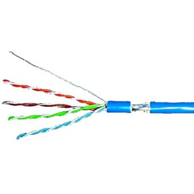 Oferte la Rola 305 ml cablu F/UTP Cat.5e, 4x2xAWG24/1, PVC, Eca, albastru HSEKF424P1