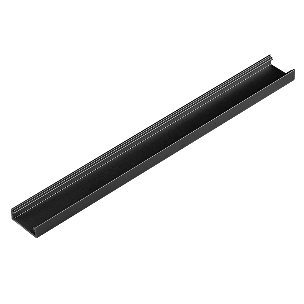 Profil aluminiu banda LED LL-01, aplicat, negru, 15 x 3000 mm