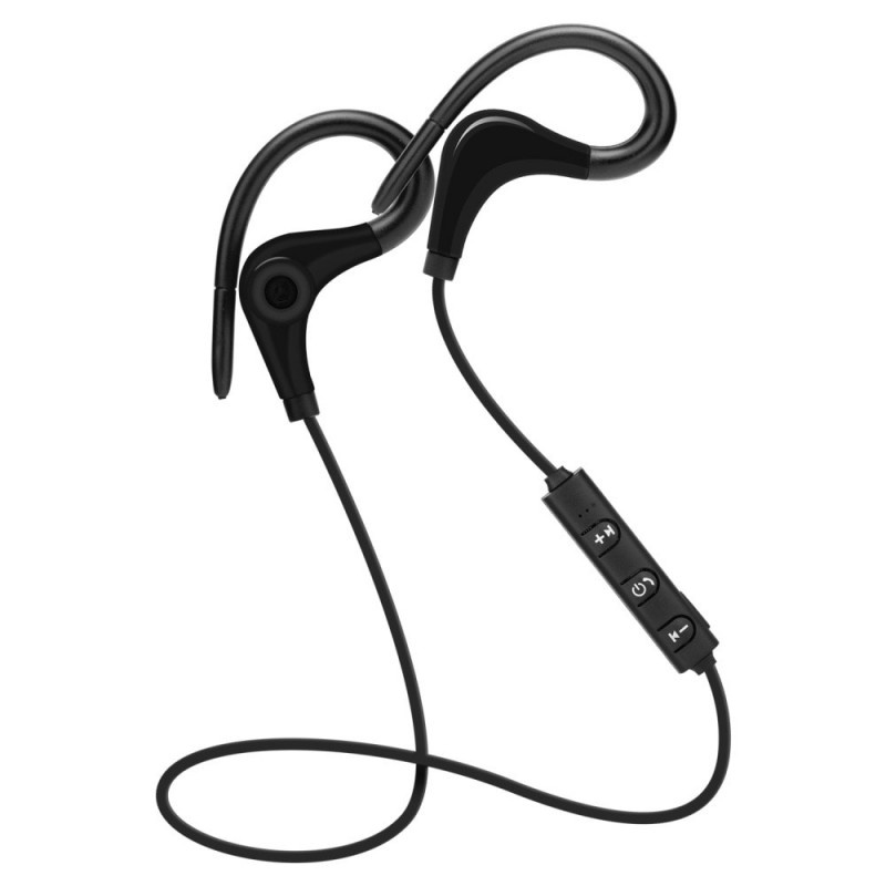 Oferte la Casti Wireless Techstar® BT200, Bluetooth 4.1 ,HD Audio, Rezistente la Transpiratie, Comenzi pe Fir, Negru