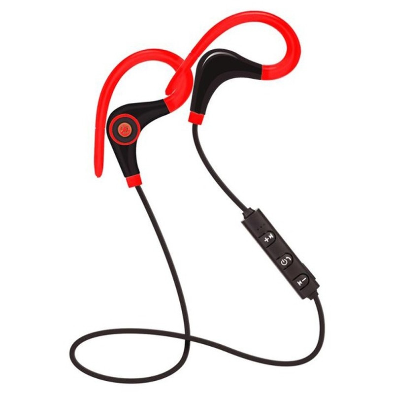 Oferte la Casti Wireless Techstar® BT200, Bluetooth 4.1 ,HD Audio, Rezistente la Transpiratie, Comenzi pe Fir, Rosu