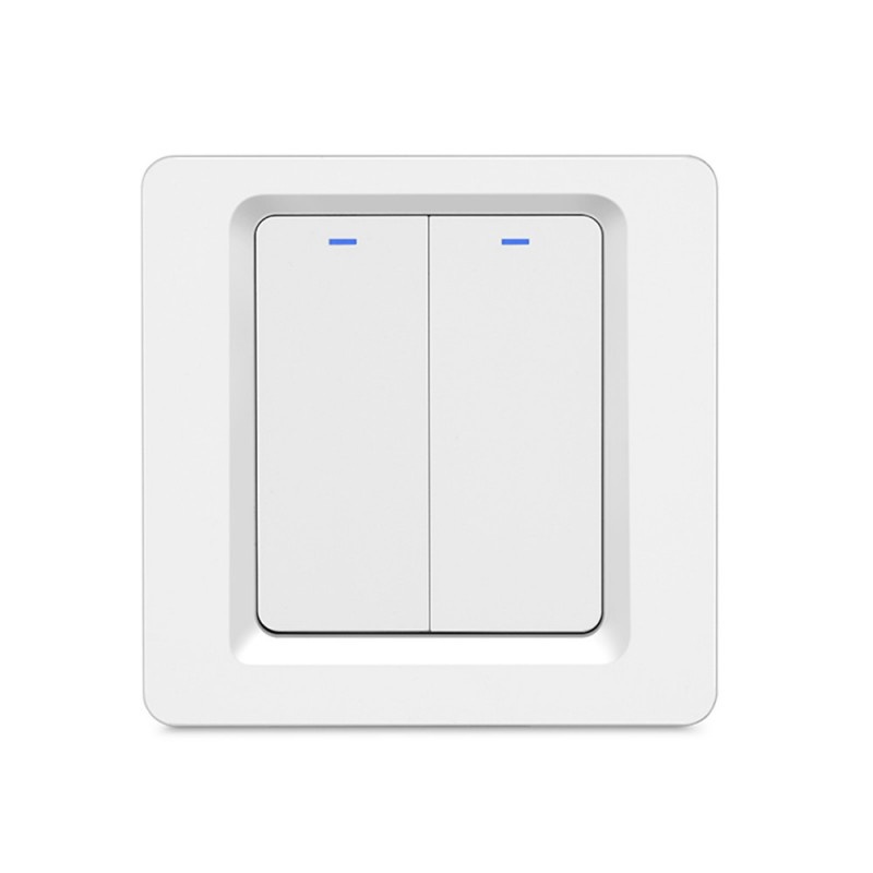Oferte la Intrerupator Smart Techstar®, Wireless 2.4GHz, Button cu Revenire, Design Classic, Iluminare LED, 2 Faze, cu NUL, Alb