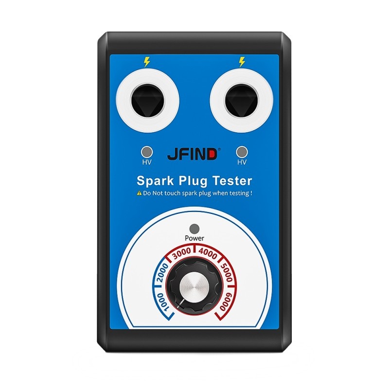 Oferte la Tester de bujii auto JFIND B0198-1, analiza de aprindere a mașinii pe benzină 12V, reglabil cu doua orificii, 6000 rpm, Albastru/Negru