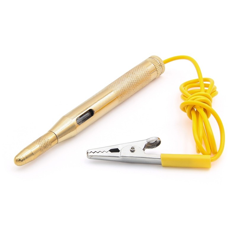 Oferte la Creion de testare a tensiunii auto Techstar® D0086-Y, DC 6V/12V/24V, 115x10 mm, compatibil mașini, bărci, motociclete și motoare mici, Auriu