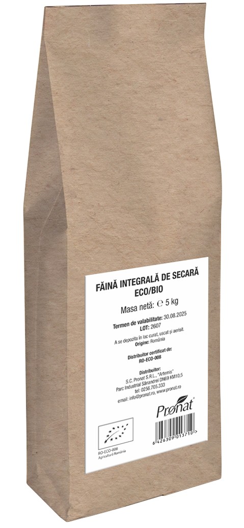 Oferte la Faina integrala de secara bio 5kg Pronat