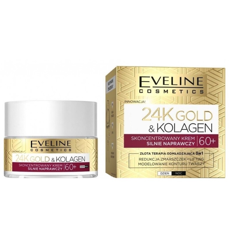 Oferte la Crema de fata revitalizanta Eveline Cosmetics 24K Gold&Kolagen Revitalizing Cream 60+