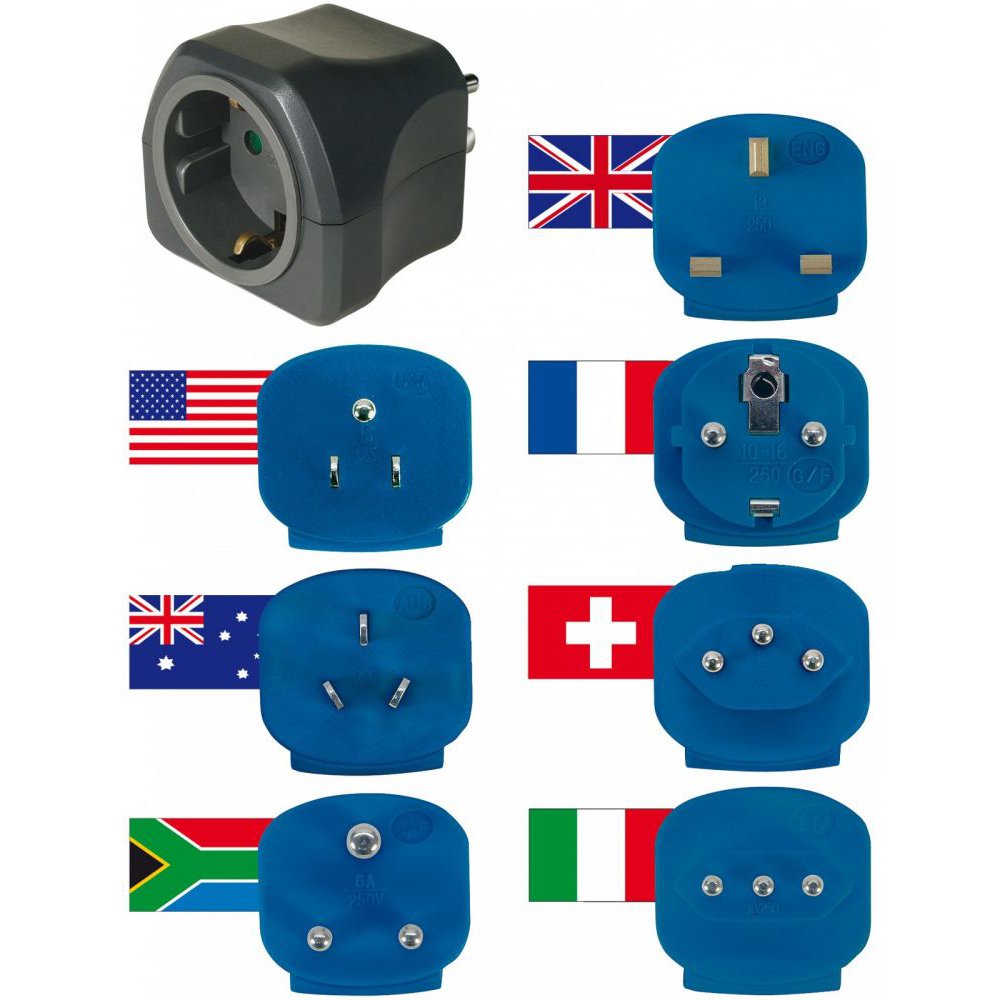 Oferte la Set Adaptor pentru priza Brennenstuhl 7 in1, universal peste 150 de tari 1508160 / 4007123610235, 10A, 2500W