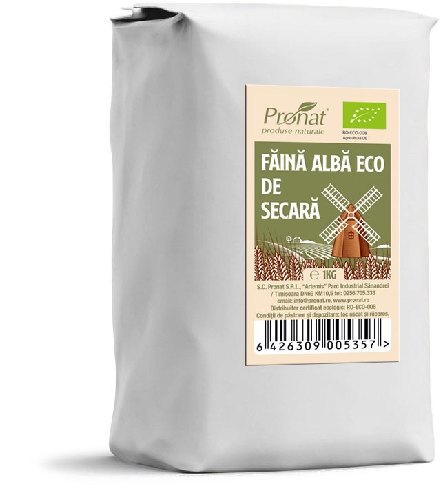 Oferte la Faina alba bio de secara, 1kg Pronat