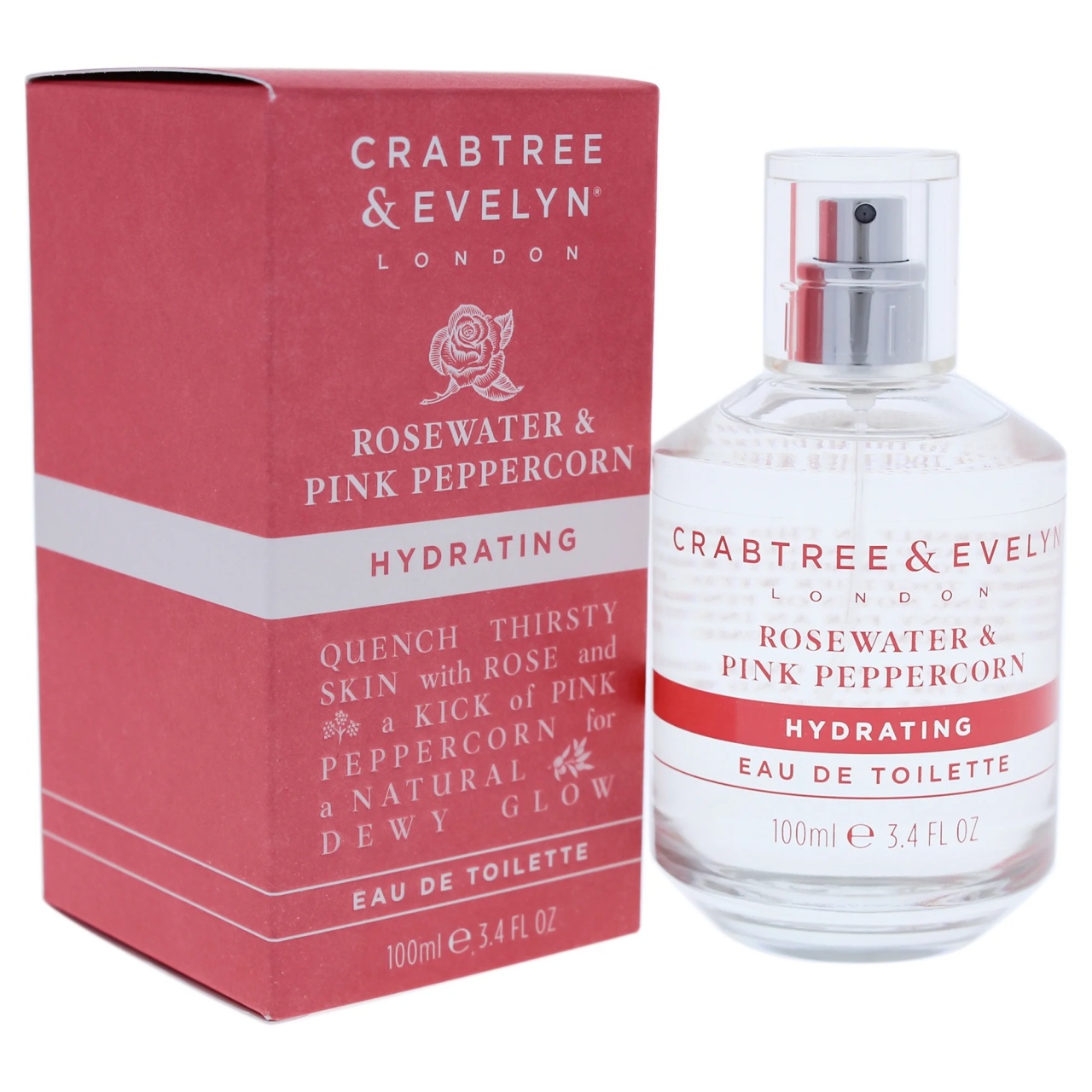 Oferte la Crabtree & Evelyn Rosewater & Pink Peppercorn, Apa de toaleta, Femei (Gramaj: 100 ml)