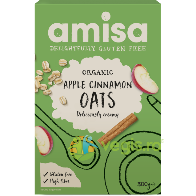 Oferte la Porridge din Ovaz cu Mar si Scortisoara fara Gluten Ecologic/Bio 300g