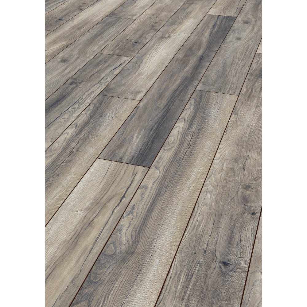 Oferte la Parchet laminat 10 mm Kronotex Amazone 3572 Oak Harbour Grey, nuanta medie, stejar gri, clasa de trafic 33, click Aqua Pearl, 1380 x 157 mm