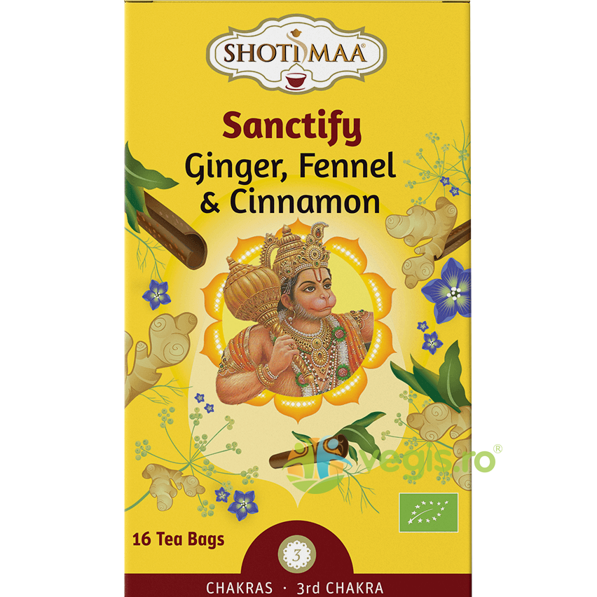 Oferte la Ceai cu Ghimbir, Fenicul si Scortisoara Sanctify Chakras Ecologic/Bio 16dz
