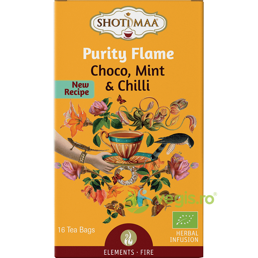 Oferte la Ceai cu Cacao, Menta si Chilli Purity Flame Elements Ecologic/Bio 16dz