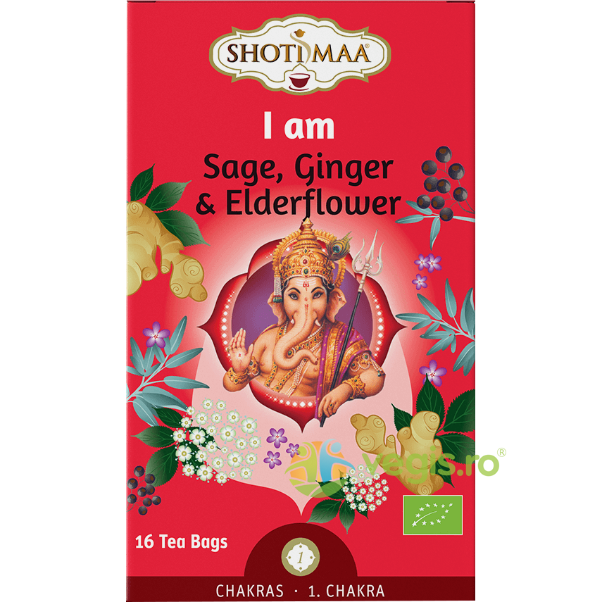 Oferte la Ceai cu Salvie, Ghimbir si Soc I Am Chakras Ecologic/Bio 16dz