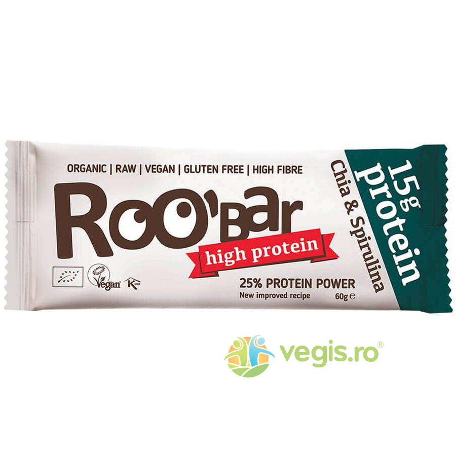 Oferte la Baton Proteic cu Chia si Spirulina Raw Ecologic/Bio 60g