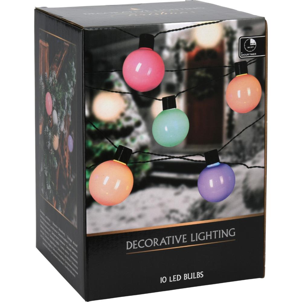 Oferte la Ghirlanda luminoasa exterior, 10 LED-uri multicolore, 5 m