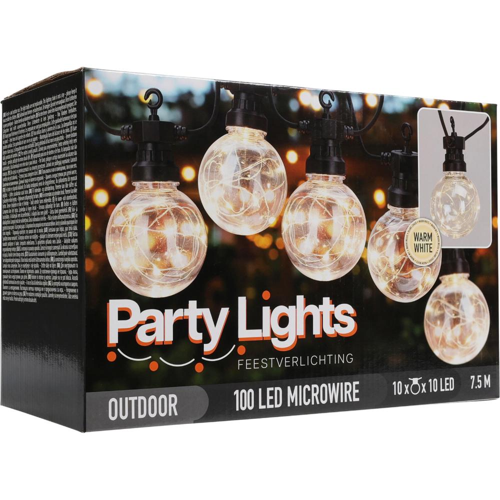 Oferte la Ghirlanda luminoasa exterior, 10 LED-uri cu lumina calda, 7.5 m