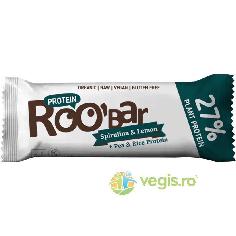 Oferte la Baton Proteic cu Spirulina si Lamaie Raw Ecologic/Bio 40g