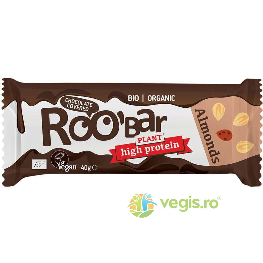 Oferte la Baton Proteic cu Migdale Invelit in Ciocolata fara Gluten Ecologic/Bio 40g