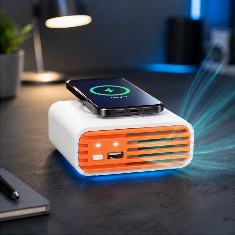 Oferte la Purificator de aer wireless 3 in 1 Portocaliu