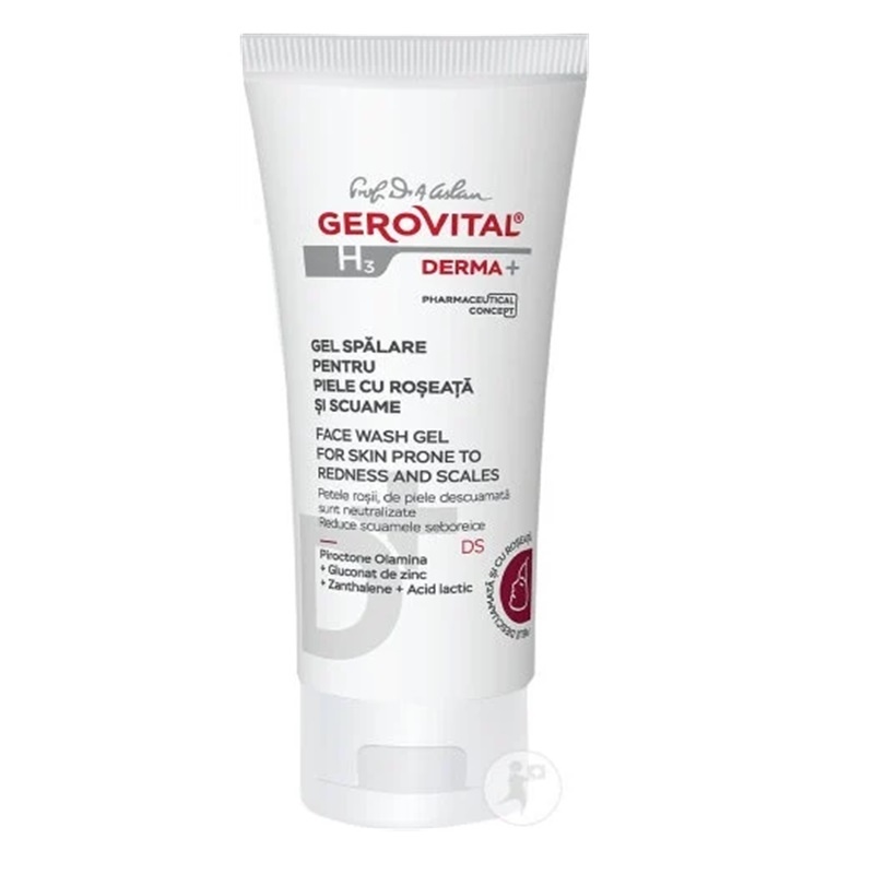 Oferte la Gel spalare pentru piele cu roseata si scuame Gerovital H3 Derma+, 150 ml (Gramaj: 150 ml, Concentratie: Gel de curatare)