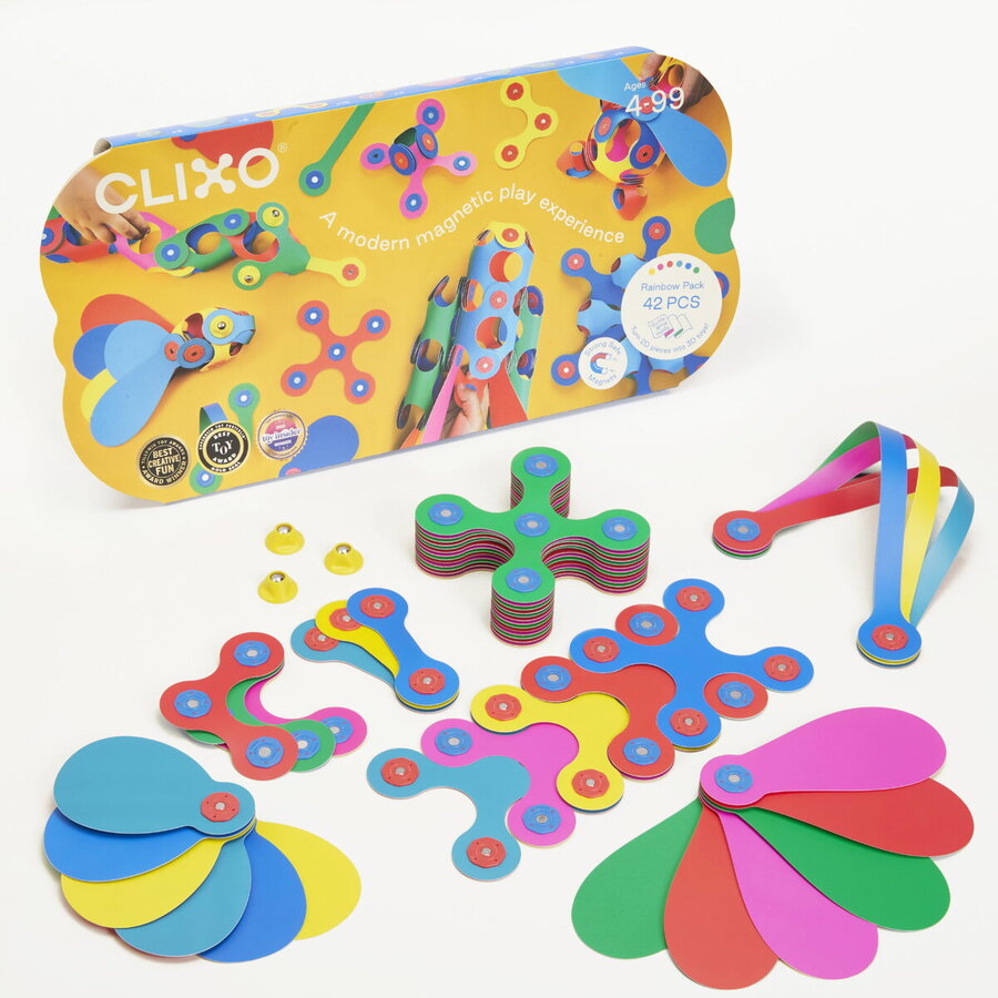 Oferte la Set de Constructie Magnetic Rainbow Pack 42 Piese 4 Ani+ Multicolor