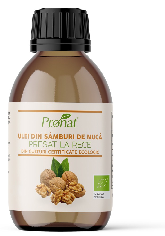 Oferte la Ulei bio din samburi de nuca presat la rece, 100ml Pronat