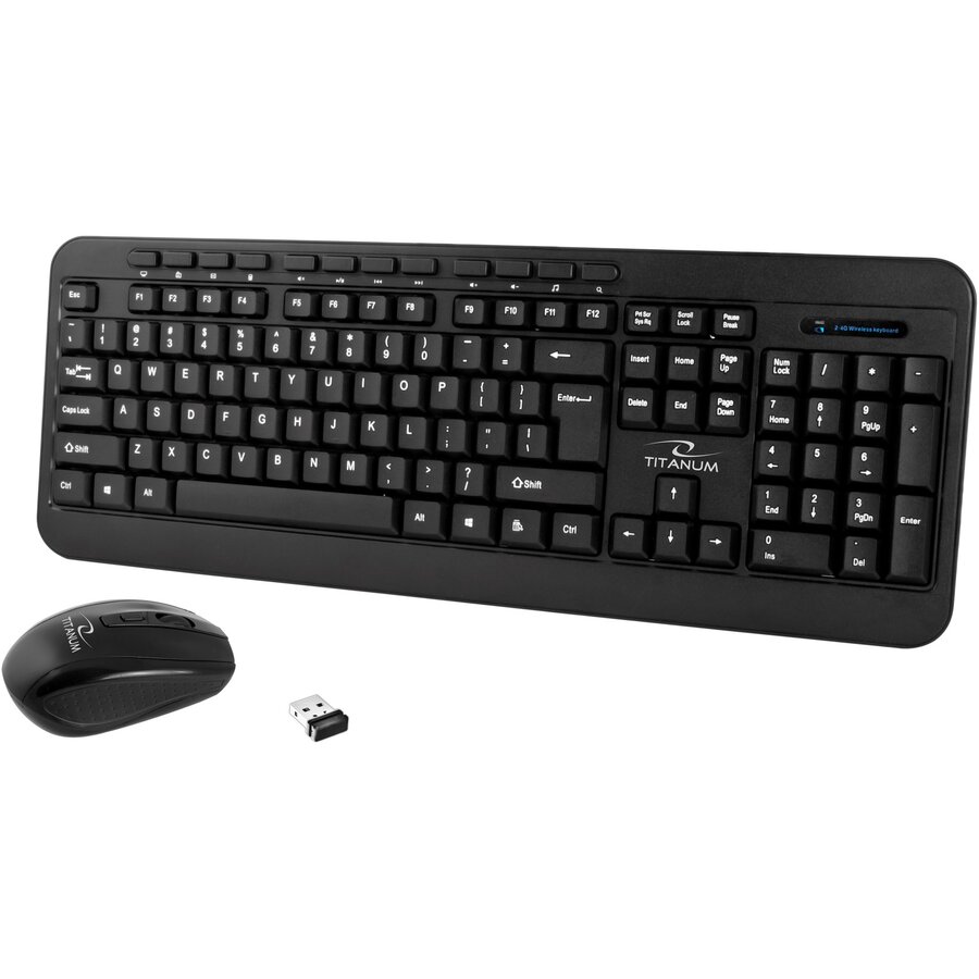 Oferte la Kit Tastatura + Mouse TK108 USB Wireless Negru