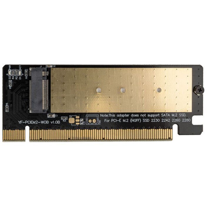 Oferte la Adaptor M.2 SSD PCIe 3.0 x16 Auriu