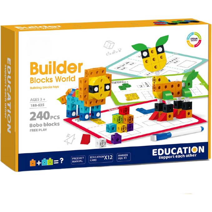 Oferte la Set de Constructie Invatam si Ne Distram 240 Piese 3 Ani+ Multicolor