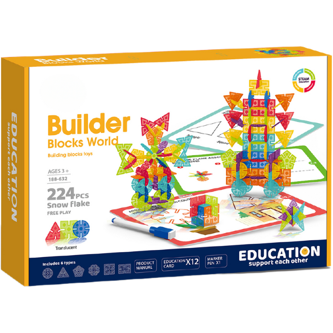 Oferte la Set de Constructie Fulgi De Zapada 224 Piese 3 Ani+ Multicolor