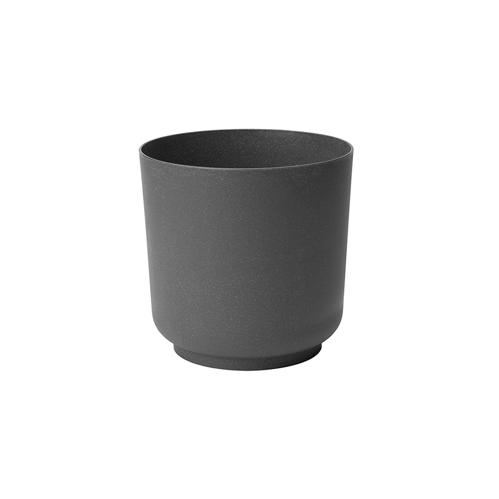 Oferte la Ghiveci Satina Eco Wood, PVC, antracit piatra, diametru 13 cm, inaltime 12 cm