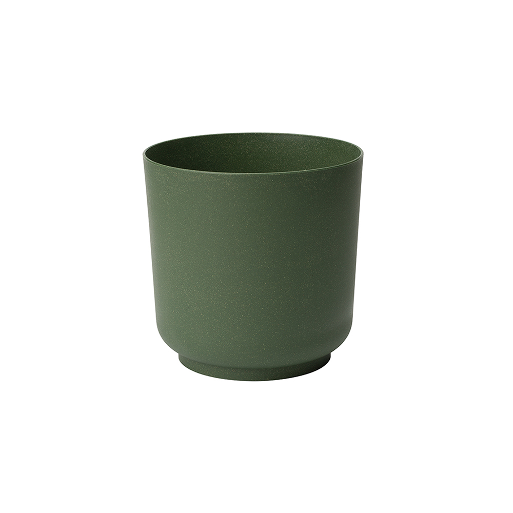 Oferte la Ghiveci Satina Eco Wood, PVC, verde piatra, diametru 15 cm, inaltime 14 cm