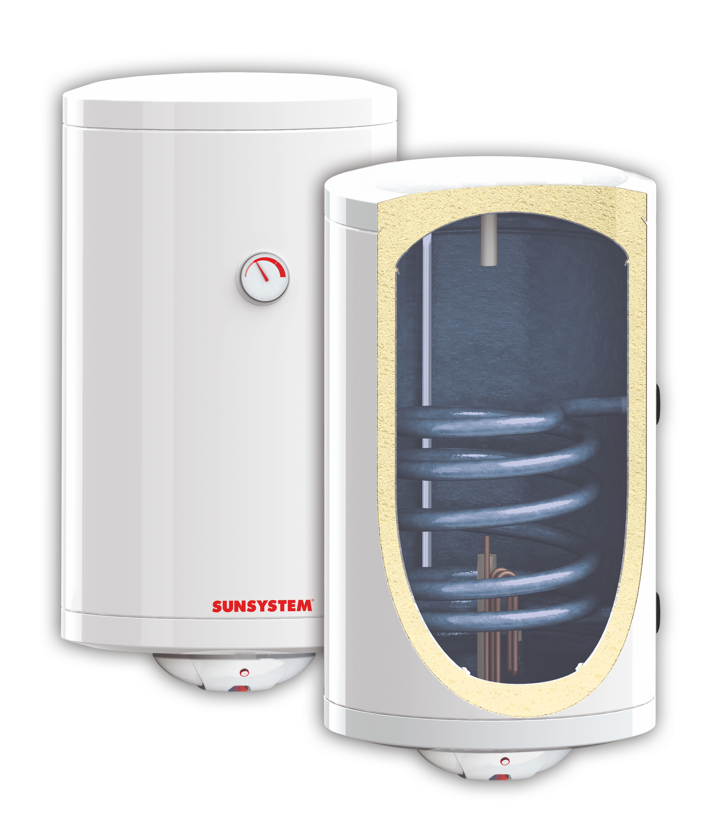 Oferte la Boiler termoelectric Sunsystem MB-NL2 S1 120 cu o  serpentina 120 litri putere  serpentina 9.22 kw  putere  electrica 2 kW serpentina  pe partea  dreapta reglaj  extern de temperatura  izolatie termica