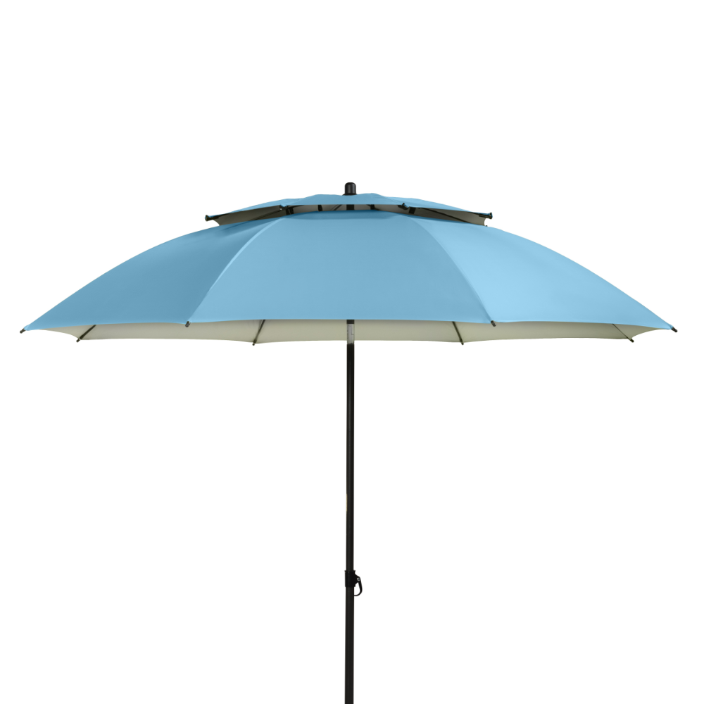 Oferte la Umbrela pentru terasa Derby Windprofi, albastru, 8 spite, diametru 200 cm, inaltime 207 cm