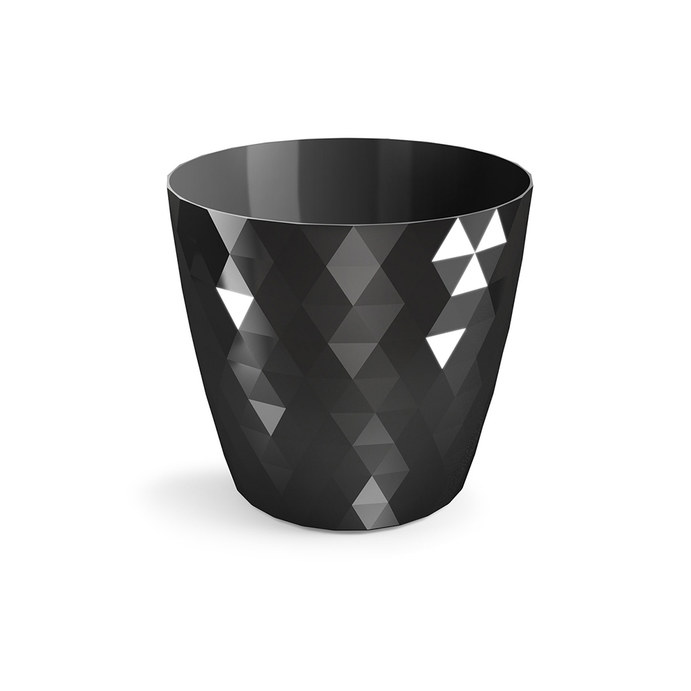 Oferte la Ghiveci Cristal, PVC, negru, diametru 16 cm, inaltime 15 cm