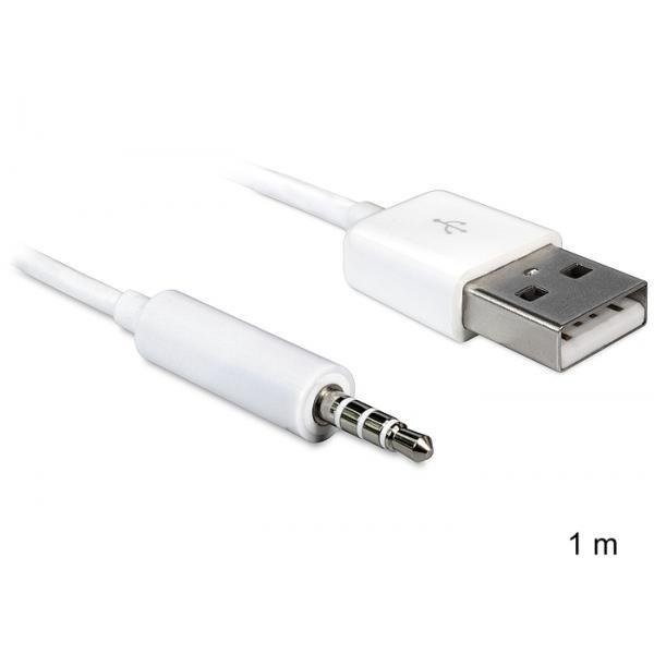 Oferte la Cablu Delock USB-A tata la Jack 3.5mm 4 pini pentru iPod Shuffle, lungime 1m
