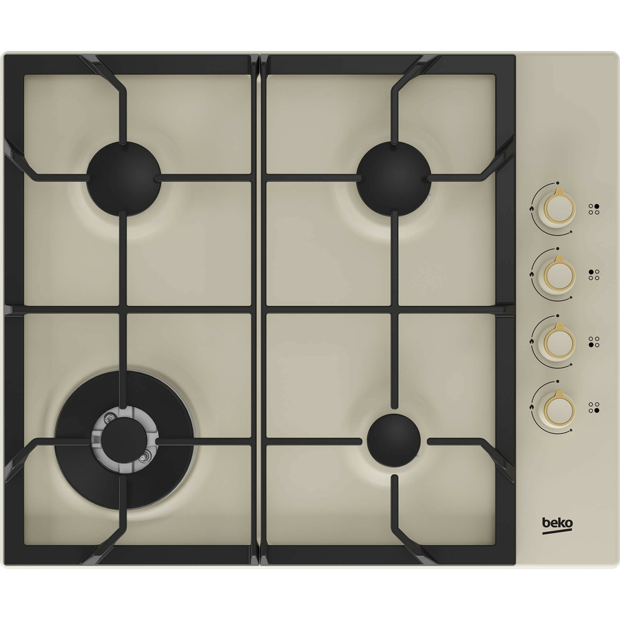 Oferte la Plita Gaz 4 Arzatoare Gratar Fonta Aprindere Electrica Arzatoare Eficienta Ridicata Wok Retro Crem