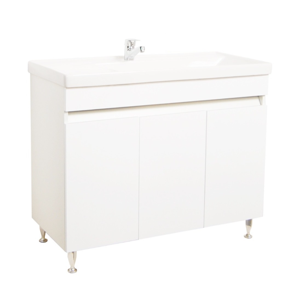 Oferte la Mobilier baie Badenmob Seria 286, baza cu lavoar, MDF/PAL, alb, 100 x 43 x 81 cm