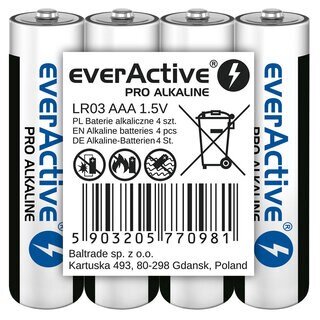 Oferte la Baterie  Alcalina Pro x4  AAA / LR03 1250mAh 1.50V