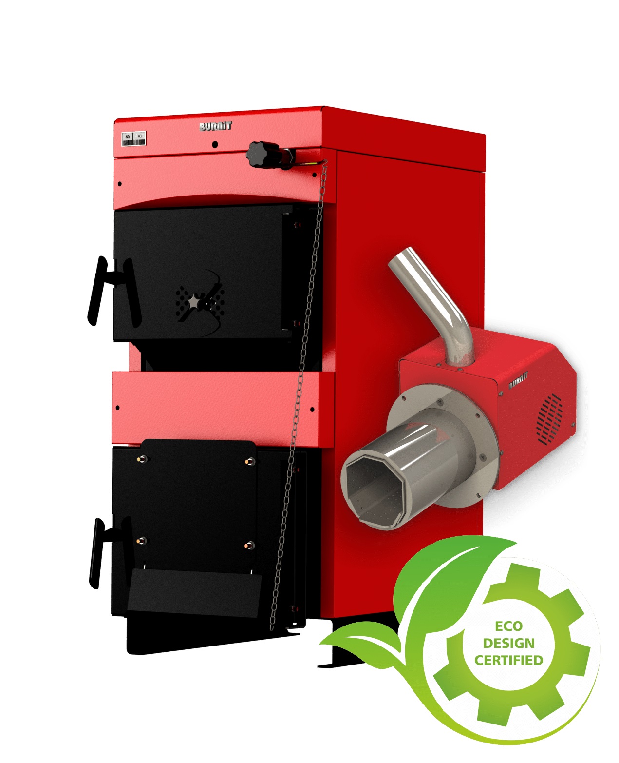Oferte la Pachet Centrala mixta combustibil solid si peleti Burnit NWB MAX 55 kW si Arzator pe peleti Pell Eco 35 kW pompa circulatie evp 25-60 vas expansiune 50 l boiler termoelectric Fornello 120 l si fitinguri montaj