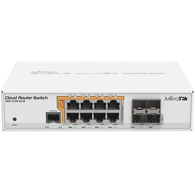 Oferte la Switch CRS112-8P-4S-IN switch Gigabit Ethernet (10/100/1000) Power over Ethernet (PoE) White