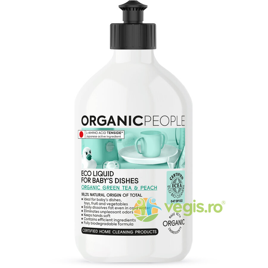 Oferte la Lichid de Spalat Vasele Bebelusilor cu Ceai Verde si Piersica Bio 500ml