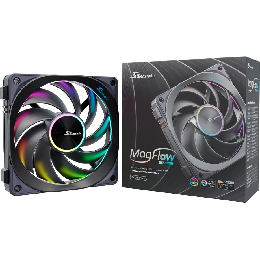 Oferte la Ventilator MagFlow ARGB, case fan (black, 1-fan kit)
