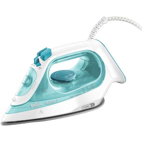 Oferte la Fier De Calcat TexStyle 3 SI3041GR 2350W Abur Variabil 45G/Min Jet De Abur 150G/Min Rezervor 270Ml FreeGlide 3D Alb/Verde